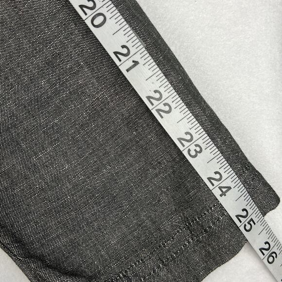 Chico’s Linen Blend Jacket Dark Gray Button Front Closure Pockets Size S - Picture 5 of 9